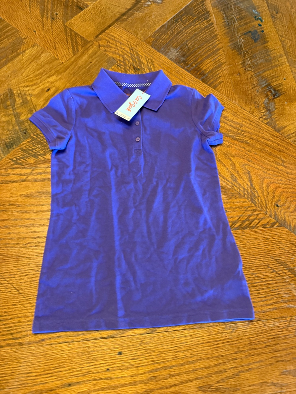 Cat & Jack Girls' Purple Polo shirt sz10/12